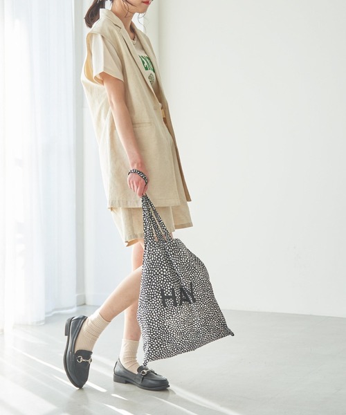 WEGO(ウィゴー)の「WEGO/リネンブレンドハーフパンツ(その他パンツ・レディース・ナチュラル/ブラック・FREE)」の8枚目の写真