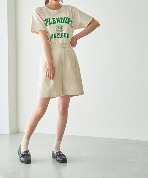 WEGO(ウィゴー)の「WEGO/リネンブレンドハーフパンツ(その他パンツ・レディース・ナチュラル/ブラック・FREE)」の10枚目の写真