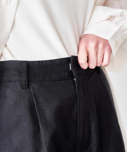 WEGO(ウィゴー)の「WEGO/リネンブレンドハーフパンツ(その他パンツ・レディース・ナチュラル/ブラック・FREE)」の13枚目の写真