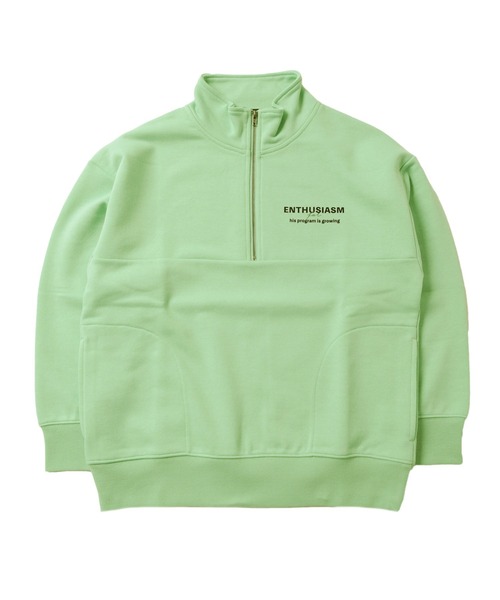GLAZOS（グラソス）の「裏毛・ハーフジップトレーナー【セットアップ対応】（スウェット・キッズ・ブラック/ライトグリーン/ベージュ系その他・130cm/140cm/150cm/160cm/170cm）」の12枚目の写真