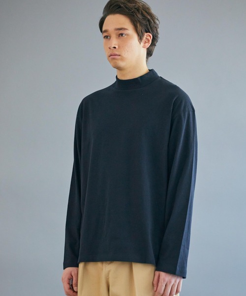 WEGO（ウィゴー）の「WEGO/スタンダードモックネックT（Tシャツ/カットソー・メンズ・ホワイト/ブラック・LARGE/MEDIUM/SMALL）」の9枚目の写真