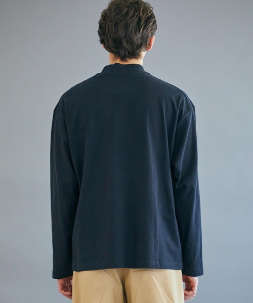 WEGO（ウィゴー）の「WEGO/スタンダードモックネックT（Tシャツ/カットソー・メンズ・ホワイト/ブラック・LARGE/MEDIUM/SMALL）」の11枚目の写真