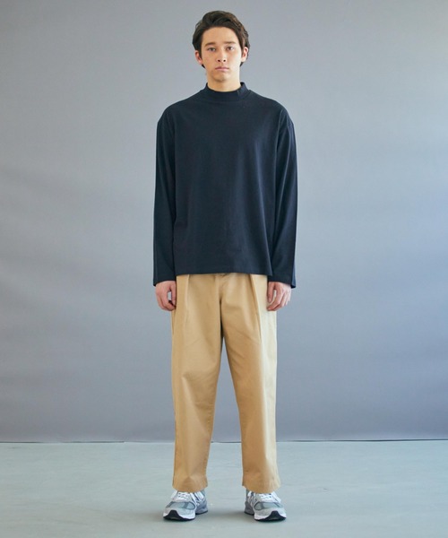 WEGO（ウィゴー）の「WEGO/スタンダードモックネックT（Tシャツ/カットソー・メンズ・ホワイト/ブラック・LARGE/MEDIUM/SMALL）」の12枚目の写真