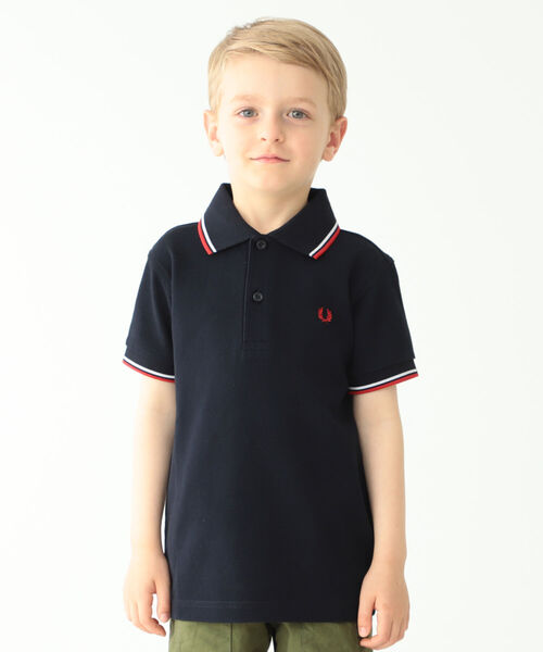 こども ビームス（コドモビームス）の「FRED PERRY / Twin Tipped ポロシャツ 22 (2～9才)（ポロシャツ・キッズ・ホワイト/ブラック/ネイビー・2-3/6-7/4-5/8-9）」の4枚目の写真