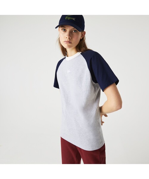 LACOSTE L!VE（ラコステライブ）の「ラコステライブ ラグランスリーブTシャツ（Tシャツ/カットソー・メンズ・ホワイト/グレー・S/M/L/XS）」の14枚目の写真