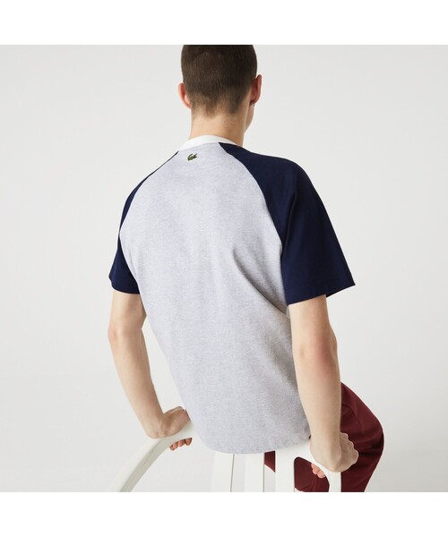LACOSTE L!VE（ラコステライブ）の「ラコステライブ ラグランスリーブTシャツ（Tシャツ/カットソー・メンズ・ホワイト/グレー・S/M/L/XS）」の13枚目の写真