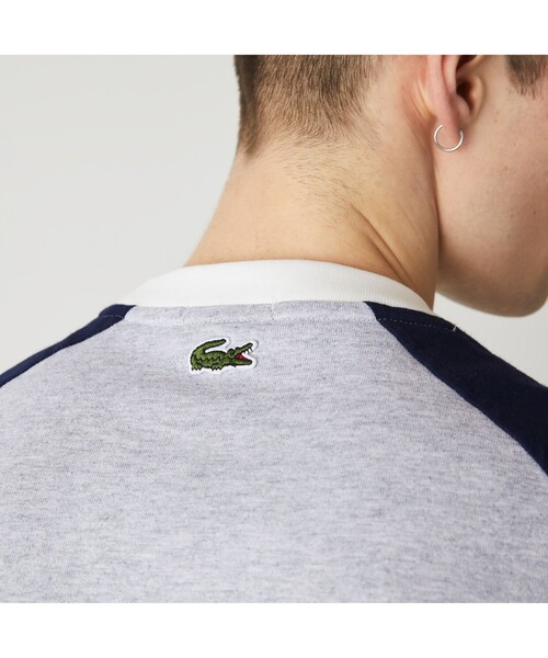 LACOSTE L!VE（ラコステライブ）の「ラコステライブ ラグランスリーブTシャツ（Tシャツ/カットソー・メンズ・ホワイト/グレー・S/M/L/XS）」の9枚目の写真