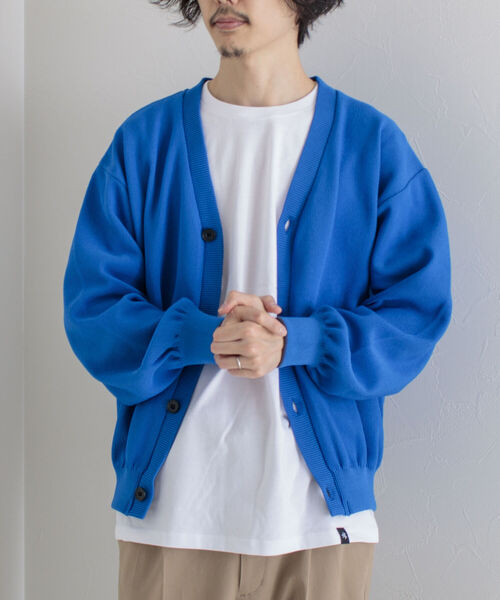 GLOSTER（グロスター）の「《カーディガン＋カットソーの2点SET》レイヤードカーディガン【WEB限定カラーあり】（カーディガン/ボレロ・メンズ・ネイビー/ブルー/グリーン/ミント/シルバーグレー・MEDIUM/LARGE）」の6枚目の写真