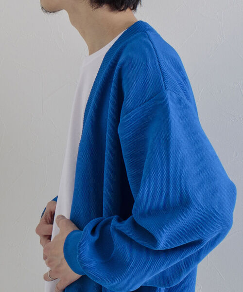 GLOSTER（グロスター）の「《カーディガン＋カットソーの2点SET》レイヤードカーディガン【WEB限定カラーあり】（カーディガン/ボレロ・メンズ・ネイビー/ブルー/グリーン/ミント/シルバーグレー・MEDIUM/LARGE）」の9枚目の写真