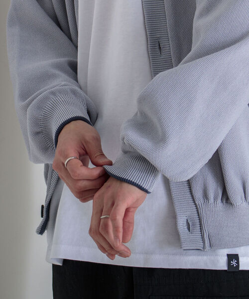 GLOSTER（グロスター）の「《カーディガン＋カットソーの2点SET》レイヤードカーディガン【WEB限定カラーあり】（カーディガン/ボレロ・メンズ・ネイビー/ブルー/グリーン/ミント/シルバーグレー・MEDIUM/LARGE）」の17枚目の写真