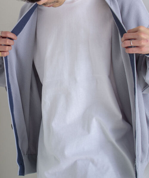 GLOSTER（グロスター）の「《カーディガン＋カットソーの2点SET》レイヤードカーディガン【WEB限定カラーあり】（カーディガン/ボレロ・メンズ・ネイビー/ブルー/グリーン/ミント/シルバーグレー・MEDIUM/LARGE）」の20枚目の写真