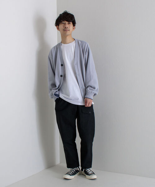 GLOSTER（グロスター）の「《カーディガン＋カットソーの2点SET》レイヤードカーディガン【WEB限定カラーあり】（カーディガン/ボレロ・メンズ・ネイビー/ブルー/グリーン/ミント/シルバーグレー・MEDIUM/LARGE）」の21枚目の写真