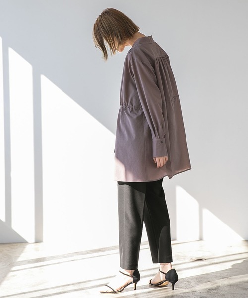 A part by（アパートバイ）の「カイキンドロストシャツ_長袖　272068（シャツ/ブラウス・レディース・ブラウン/ライトベージュ/ダークネイビー/マスタード・FREE）」の10枚目の写真