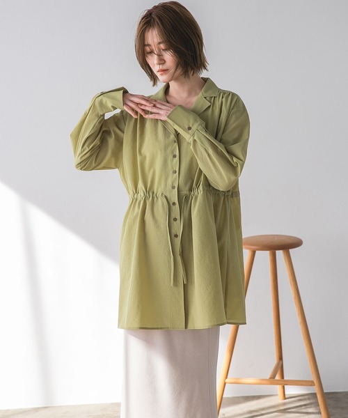 リネンドロストシャツ URBAN RESEARCH DOORS ブラウス シャツ リネンドロストドルマン
