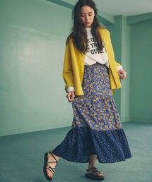 THE SHOP TK  | レトロフラワーティアードスカート(スカート)