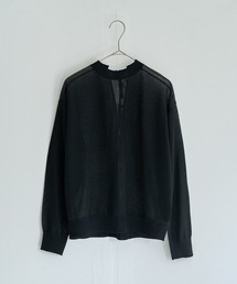 audrey and john wad | バックオープンシアーニットプルオーバー -洗濯機洗い可-(ニット/セーター)