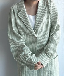 w closet | 【SETUP対応】ギンガムチェックショートジャケット(シャツ/ブラウス)