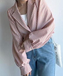 w closet | 【SETUP対応】ギンガムチェックショートジャケット(シャツ/ブラウス)