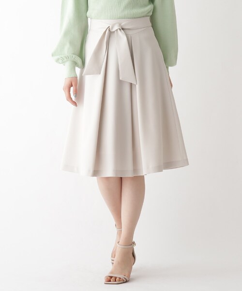 index（インデックス）の「◆Reflax(R)アムンゼンフレアスカート【WEB限定サイズ】（スカート・レディース・ネイビー/ライトグレー/グリーン系・40/38/36/42）」の2枚目の写真