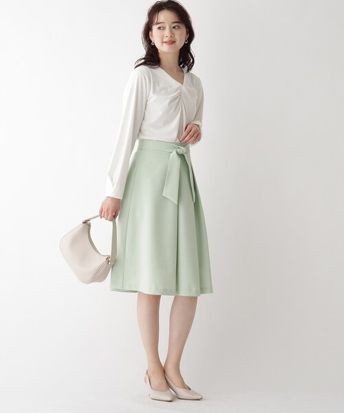 index（インデックス）の「◆Reflax(R)アムンゼンフレアスカート【WEB限定サイズ】（スカート・レディース・ネイビー/ライトグレー/グリーン系・40/38/36/42）」の9枚目の写真