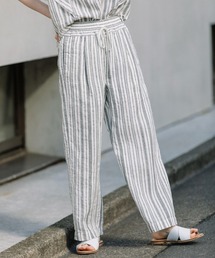 Munich | リネントップクオーターボーダーイージーパンツ(その他パンツ)