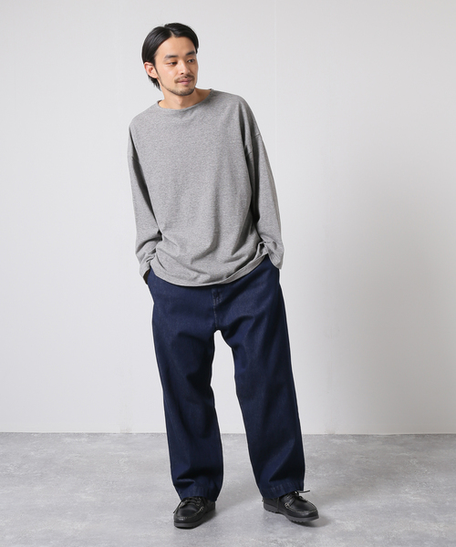セール】【j.s.homestead】YAK/COTTON JERSEY ボートネックL/STシャツ