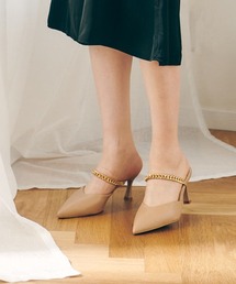 CERCA | Lamoa/チェーンデザイン ポインテッドトゥ サンダル(パンプス)