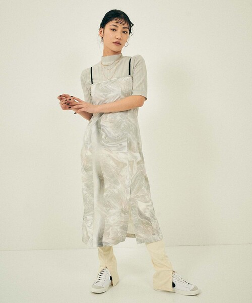 CITY TOKYO（シティトウキョウ）の「【洗濯機洗い可能】ZOE ART キャミワンピース【A＋TOKYO / エープラストウキョウ】（ワンピース・レディース・グレー/その他2・1/2）」の3枚目の写真