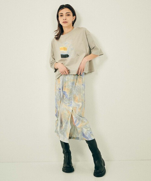 CITY TOKYO（シティトウキョウ）の「【洗濯機洗い可能】ZOE ART キャミワンピース【A＋TOKYO / エープラストウキョウ】（ワンピース・レディース・グレー/その他2・1/2）」の5枚目の写真