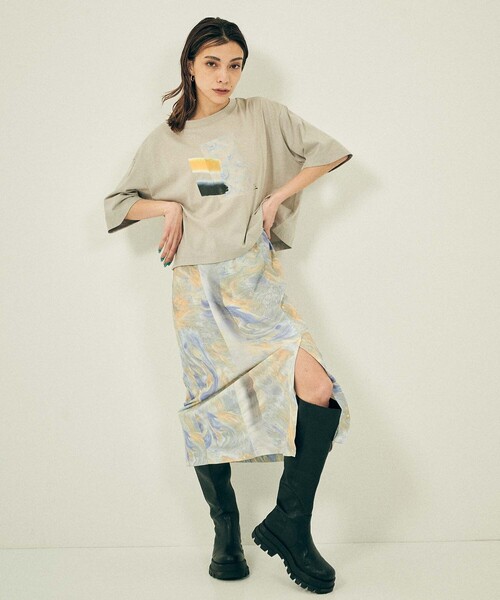 CITY TOKYO（シティトウキョウ）の「【洗濯機洗い可能】ZOE ART キャミワンピース【A＋TOKYO / エープラストウキョウ】（ワンピース・レディース・グレー/その他2・1/2）」の6枚目の写真