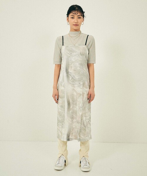 CITY TOKYO（シティトウキョウ）の「【洗濯機洗い可能】ZOE ART キャミワンピース【A＋TOKYO / エープラストウキョウ】（ワンピース・レディース・グレー/その他2・1/2）」の9枚目の写真