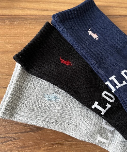 POLO RALPH LAUREN（ポロ ラルフ ローレン）の「【POLO RALPH LAUREN/ポロ ラルフローレン】ワンポイント ブランドロゴ刺繍 レディース クルー ソックス 靴下 3足セット/23～25cm（ソックス/靴下・レディース・ブラック/その他/その他1/その他2・23-25cm）」の15枚目の写真