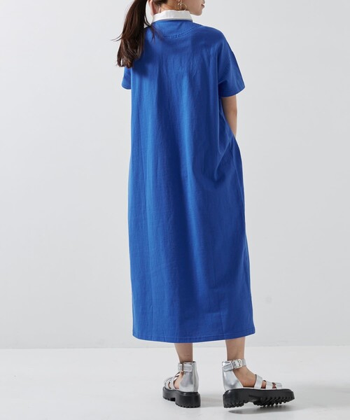 U.S. POLO ASSN.（ユーエスポロアッスン）の「【U.S. POLO ASSN./ユーエスポロアッスン】 別注ラガーシャツワンピース（ワンピース・レディース・ホワイト/ブラック/ダークグリーン/ネイビー/サックスブルー/ロイヤルブルー・ﾌﾘ-）」の17枚目の写真