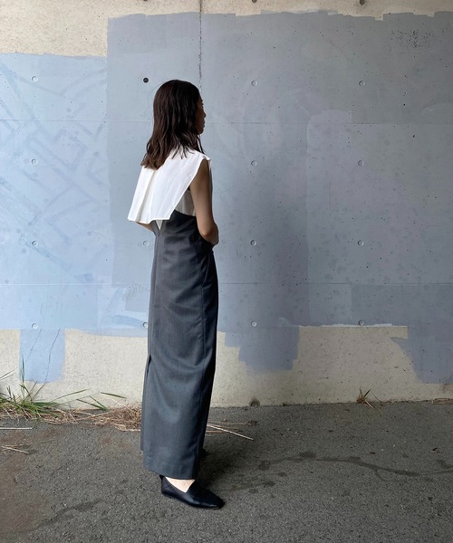 y/m by RIKA(イムバイリカ)の「ブロードケープノースリーブラウス(シャツ/ブラウス・レディース・グリーン/ブラック/オフホワイト・FREE)」の18枚目の写真