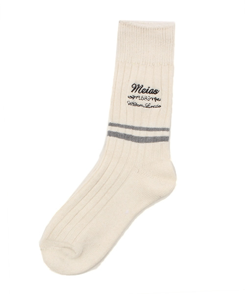 WEGO（ウィゴー）の「WEGO/刺繍2ラインソックス（ソックス/靴下・レディース・ブラック/グレー/レッド・FREE）」の2枚目の写真