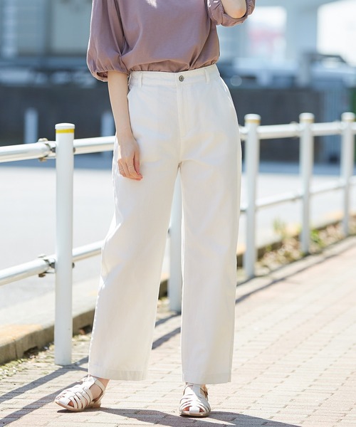 Honeys（ハニーズ）の「デニムストレートパンツ（デニムパンツ・レディース・ブラック/インディゴブルー/ブルー/オフホワイト・LL/SS/S/M/L）」の2枚目の写真