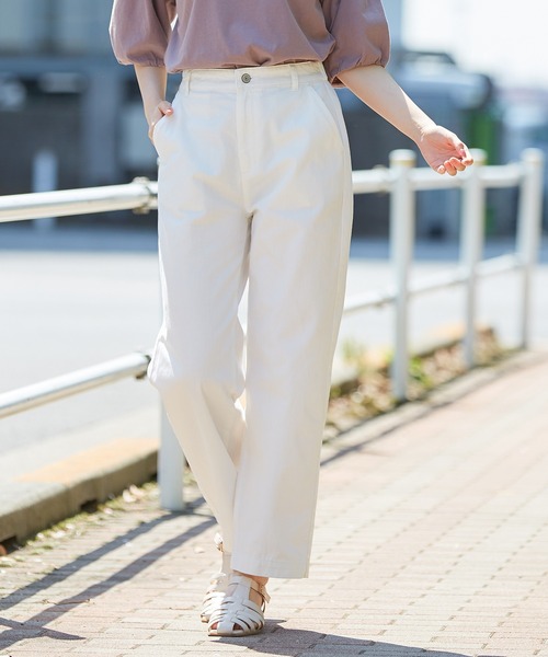 Honeys（ハニーズ）の「デニムストレートパンツ（デニムパンツ・レディース・ブラック/インディゴブルー/ブルー/オフホワイト・LL/SS/S/M/L）」の8枚目の写真