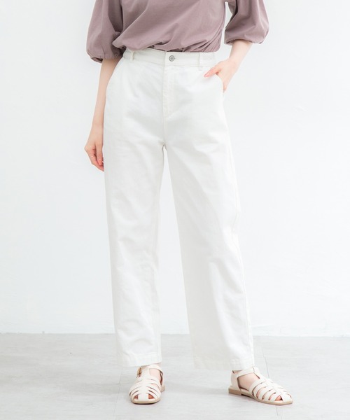 Honeys（ハニーズ）の「デニムストレートパンツ（デニムパンツ・レディース・ブラック/インディゴブルー/ブルー/オフホワイト・LL/SS/S/M/L）」の9枚目の写真