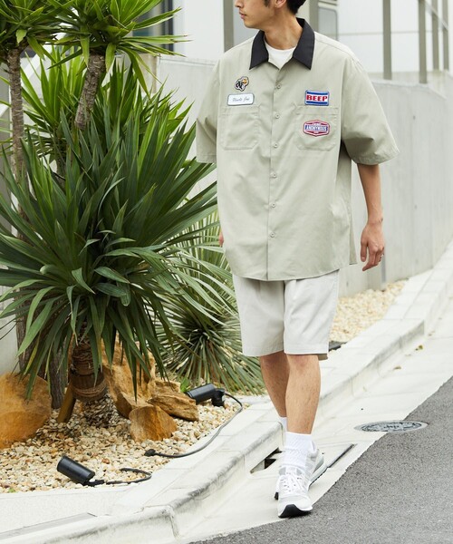 FREAK'S STORE(フリークスストア)の「FREAK'S STORE/フリークス ストア ワッペンワークシャツ/ワークシャツ/オープンカラーシャツ(シャツ/ブラウス・メンズ・ブラック/ベージュ/グリーン/サックスブルー・SMALL/MEDIUM/LARGE)」の11枚目の写真
