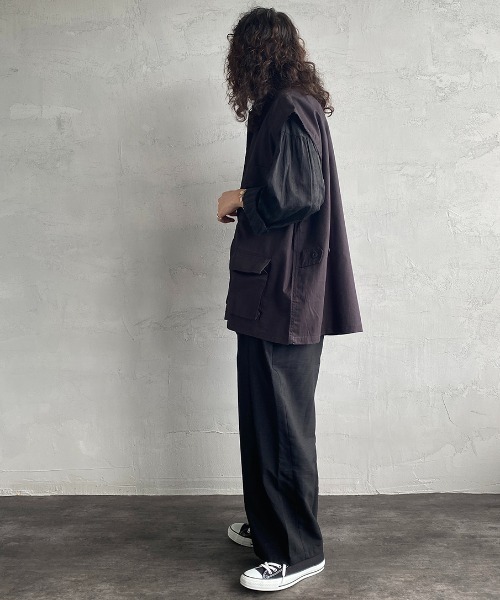 ROTHCO（ロスコ）の「[ROTHCO/ロスコ] BDUミリタリーシャツ リメイクベスト（ベスト・レディース・オリーブ/ブラック・L/XL）」の12枚目の写真
