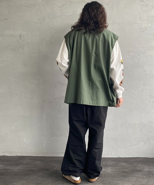 ROTHCO（ロスコ）の「[ROTHCO/ロスコ] BDUミリタリーシャツ リメイクベスト（ベスト・レディース・オリーブ/ブラック・L/XL）」の22枚目の写真