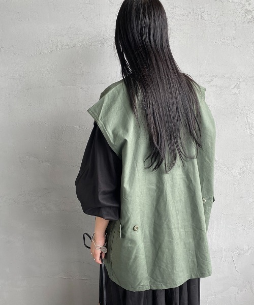 ROTHCO（ロスコ）の「[ROTHCO/ロスコ] BDUミリタリーシャツ リメイクベスト（ベスト・レディース・オリーブ/ブラック・L/XL）」の20枚目の写真