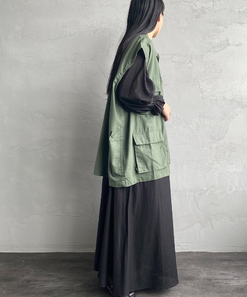 ROTHCO（ロスコ）の「[ROTHCO/ロスコ] BDUミリタリーシャツ リメイクベスト（ベスト・レディース・オリーブ/ブラック・L/XL）」の16枚目の写真
