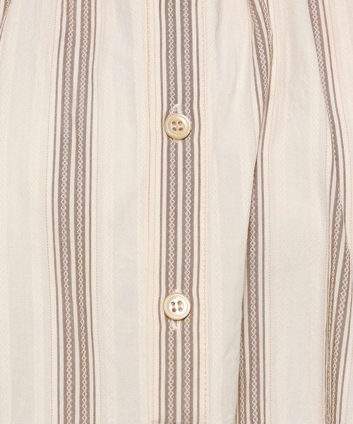 ichi（イチ）の「【ichi(イチ)】ドビーストライプシャツ（シャツ/ブラウス・レディース・ブルー/ナチュラル・FREE）」の10枚目の写真