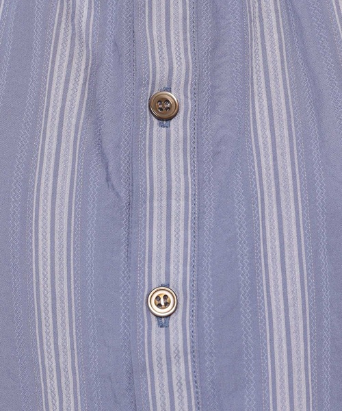 ichi（イチ）の「【ichi(イチ)】ドビーストライプシャツ（シャツ/ブラウス・レディース・ブルー/ナチュラル・FREE）」の11枚目の写真