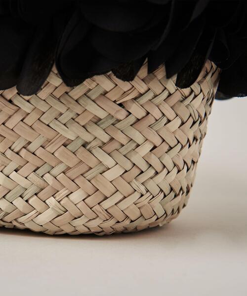 ODETTE E ODILE（オデットエオディール）の「ペタルバスケット（かごバッグ・レディース・ブラック/ベージュ・FREE）」の7枚目の写真