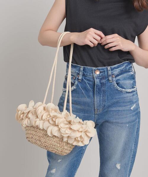 ODETTE E ODILE（オデットエオディール）の「ペタルバスケット（かごバッグ・レディース・ブラック/ベージュ・FREE）」の15枚目の写真