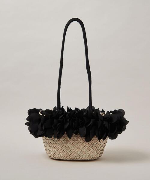 ODETTE E ODILE（オデットエオディール）の「ペタルバスケット（かごバッグ・レディース・ブラック/ベージュ・FREE）」の16枚目の写真