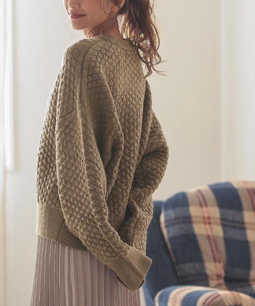 DONOBAN(ドノバン)の「ポップコーンニット(ニット/セーター・レディース・マスタード/ラベンダー/アイボリー/ブルーグレー・F)」の22枚目の写真