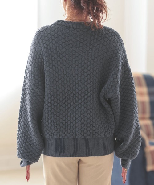 DONOBAN(ドノバン)の「ポップコーンニット(ニット/セーター・レディース・マスタード/ラベンダー/アイボリー/ブルーグレー・F)」の6枚目の写真